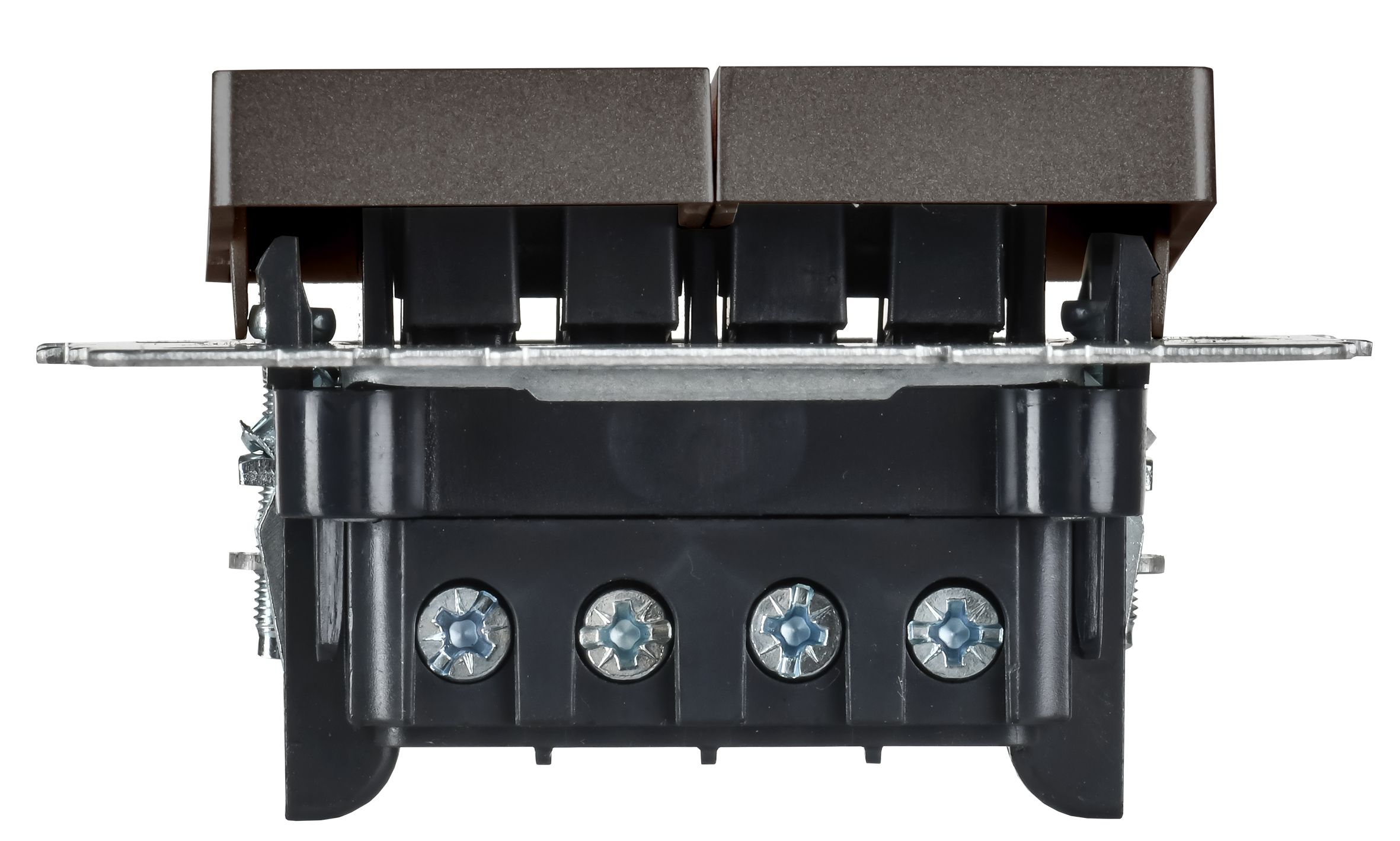 BRITE Выключатель 2-клавишный перекрестный 10А ВС10-2-3-БрТБ темная бронза IEK