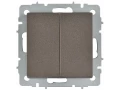 BRITE Выключатель 2-клавишный перекрестный 10А ВС10-2-3-БрТБ темная бронза IEK