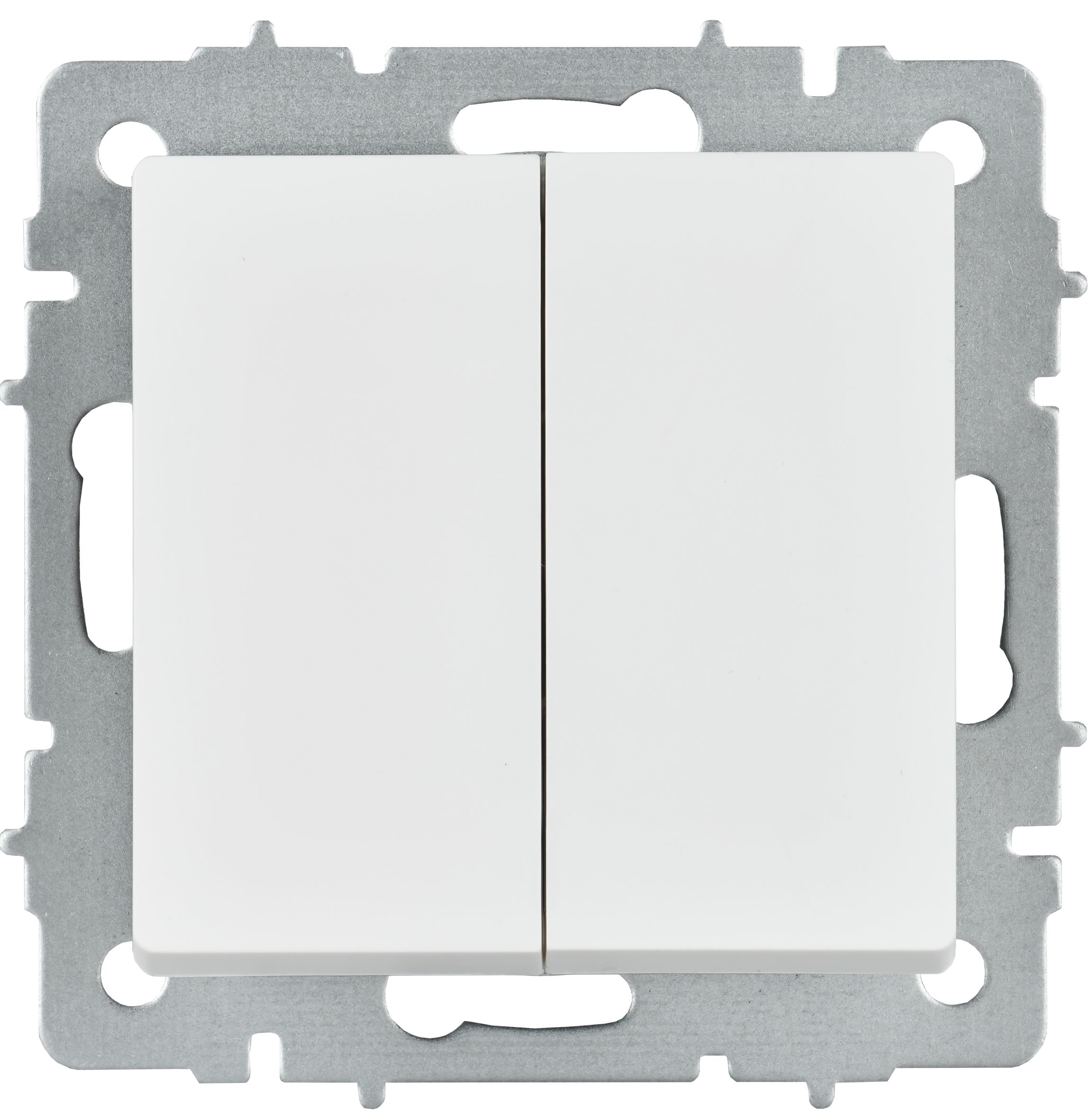 BRITE Выключатель 2-клавишный перекрестный 10А ВС10-2-3-БрАБ арктический белый IEK