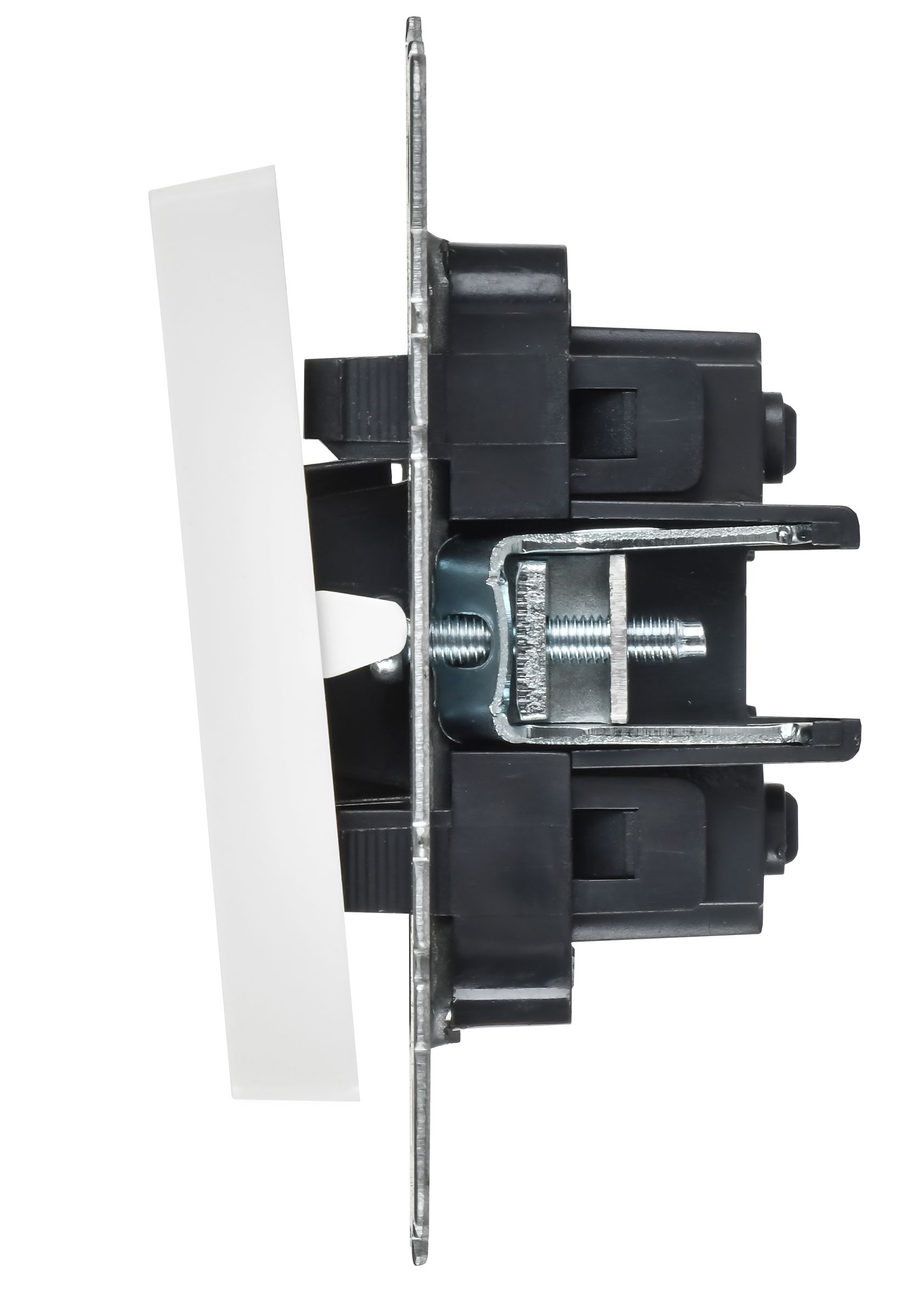 BRITE Выключатель 2-клавишный перекрестный 10А ВС10-2-3-БрАБ арктический белый IEK