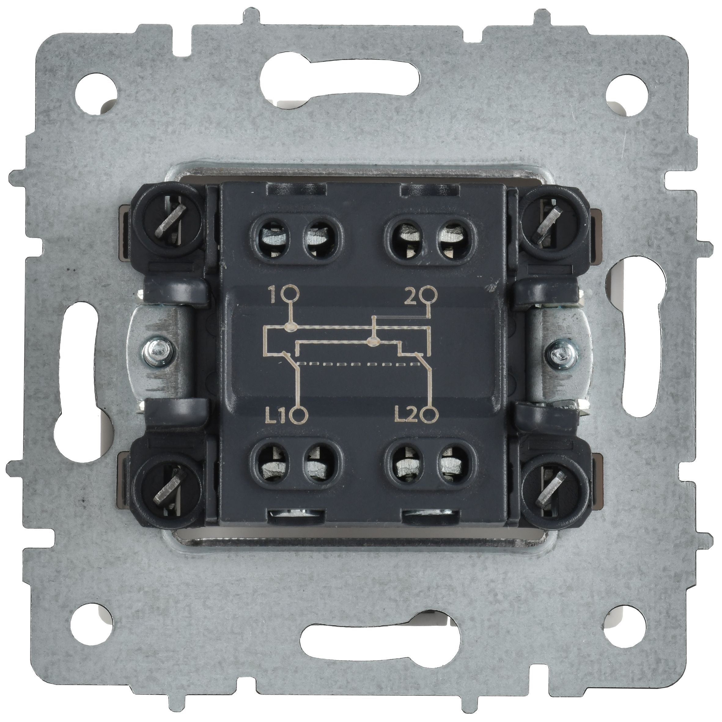 BRITE Выключатель 1-клавишный перекрестный 10А ВС10-1-3-БрАБ арктический белый IEK