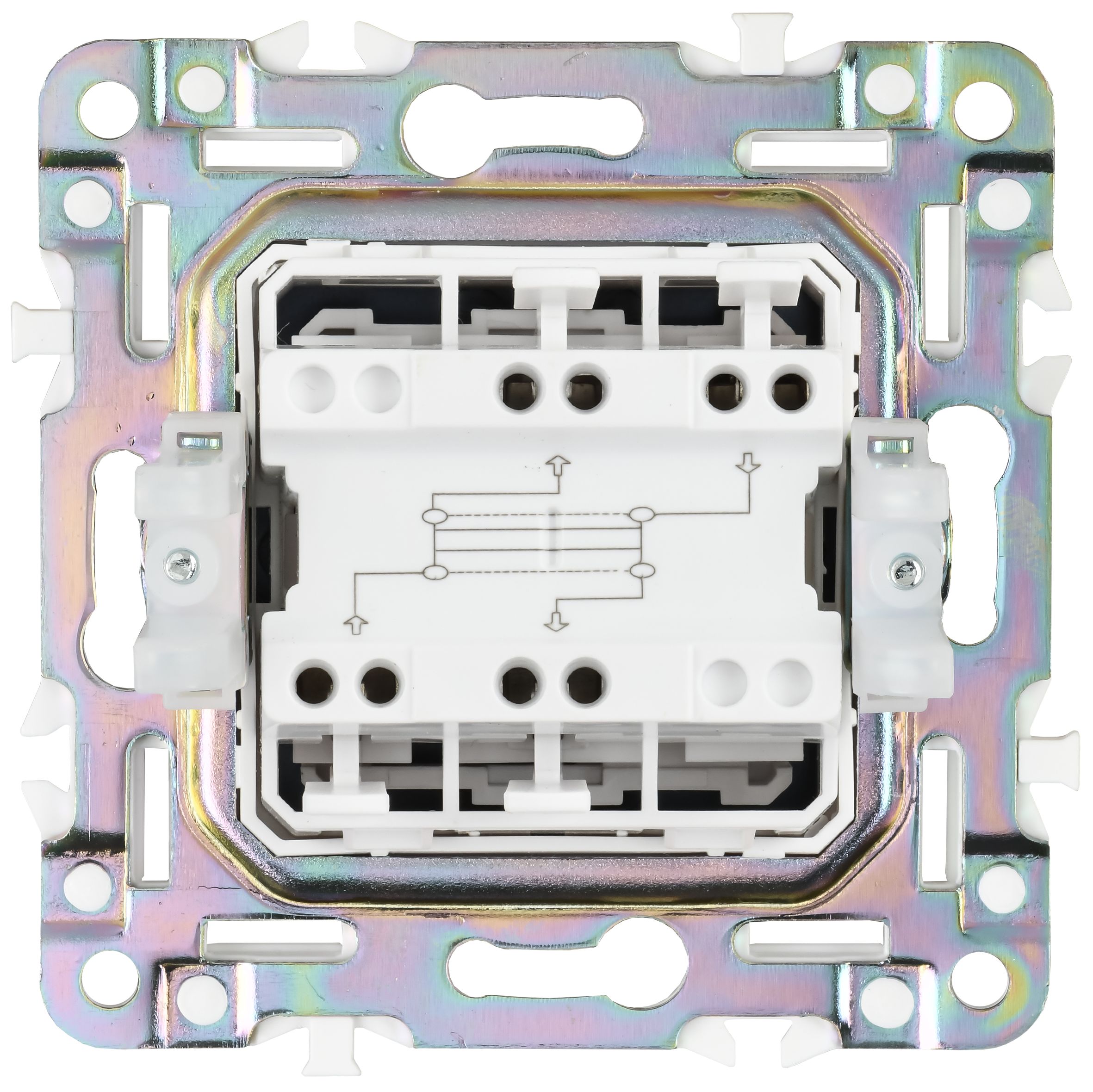 SKANDY Выключатель 1-клавишный перекрестный 10А SK-V03N металл никель IEK