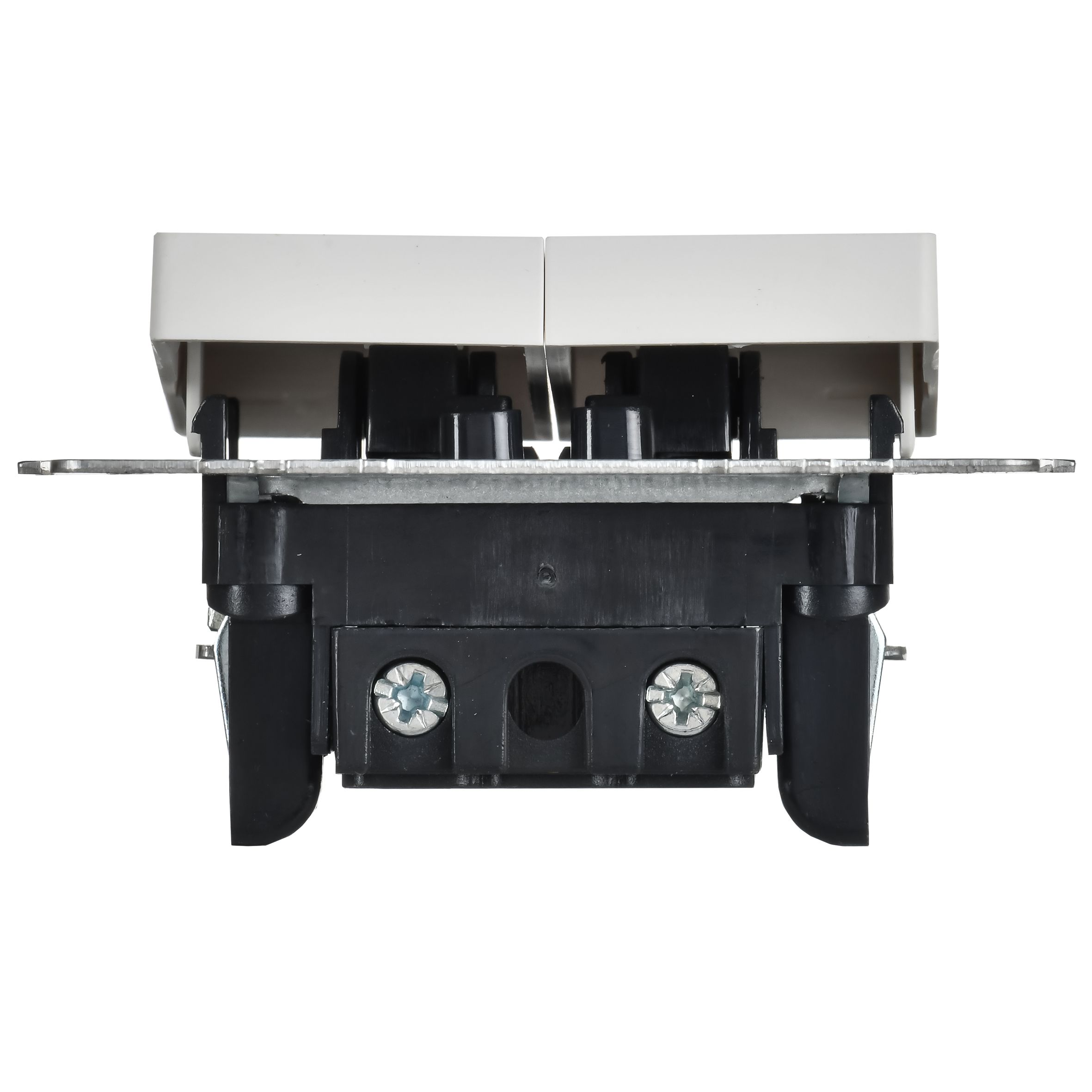 BRITE Выключатель 2-клавишный 10А ВС10-2-0-БрАБ арктический белый IEK