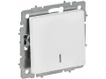 BRITE Выключатель 1-клавишный проходной с индикацией 10А ВС10-1-7-БрАБ арктический белый IEK