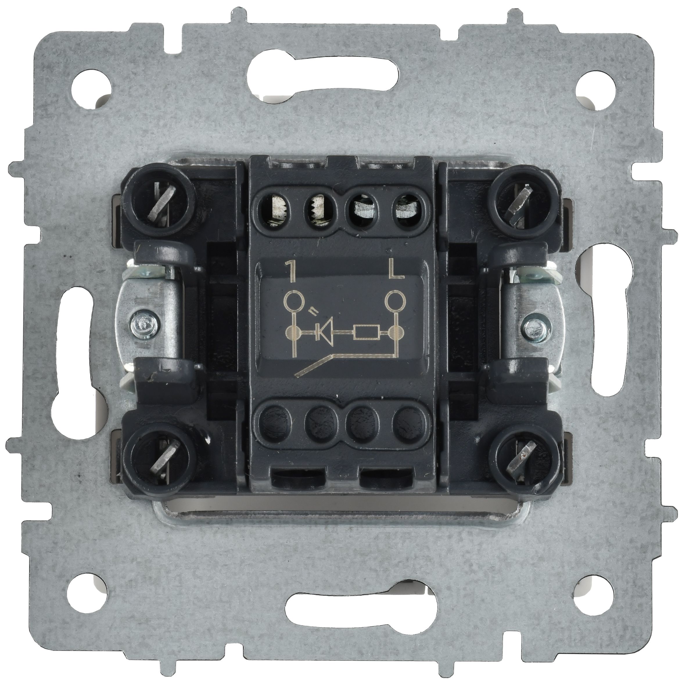 BRITE Выключатель 1-клавишный с индикацией 10А ВС10-1-1-БрАБ арктический белый IEK