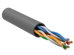 ITK Витая пара U/UTP кат.5E 4х2х0,52 solid PVC серый (305м) РФ/Т ИЭК (уп)