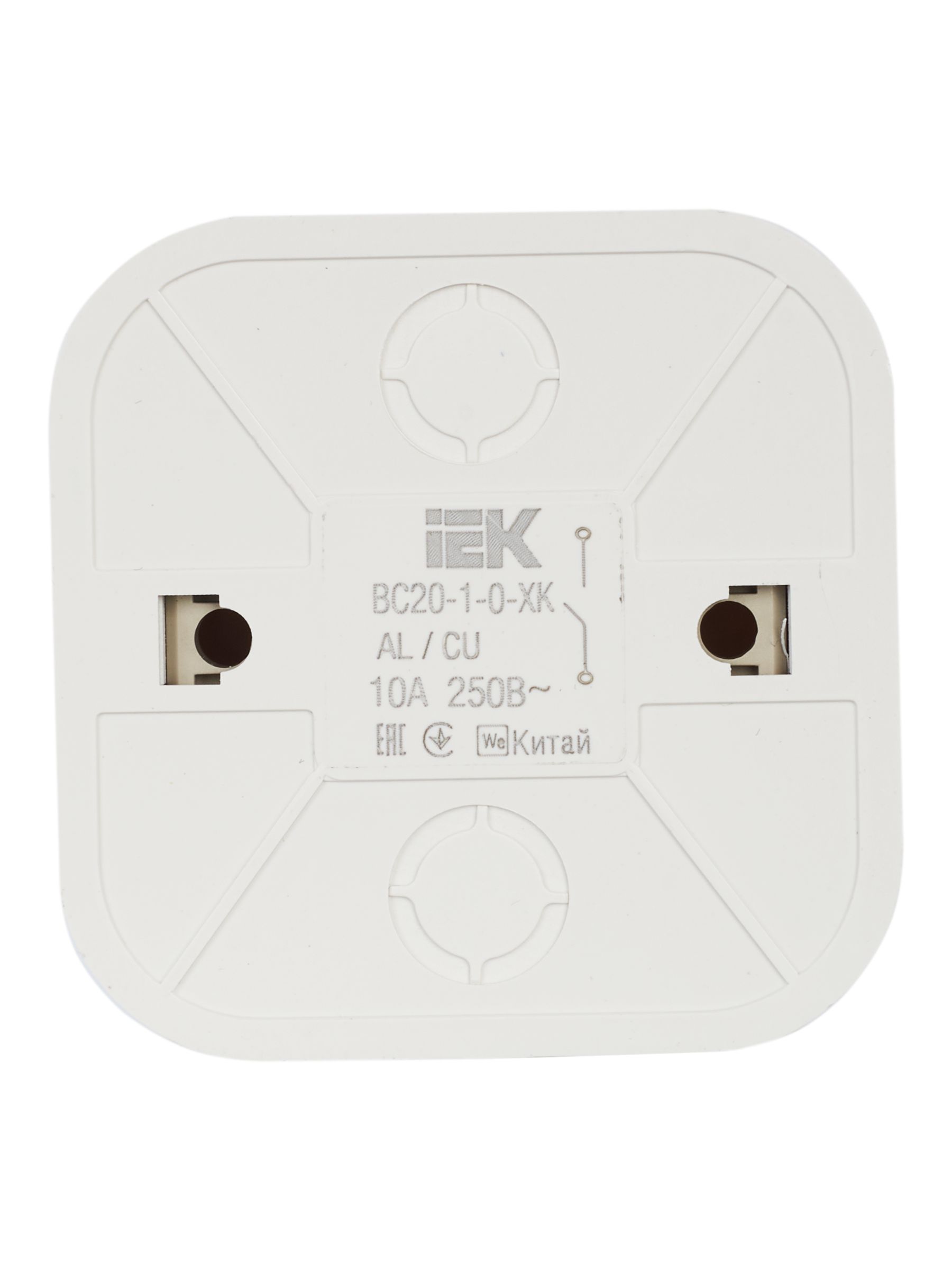 GLORY Выключатель 1-клавишный для открытой установки ВС20-1-0-ХК кремовый IEK