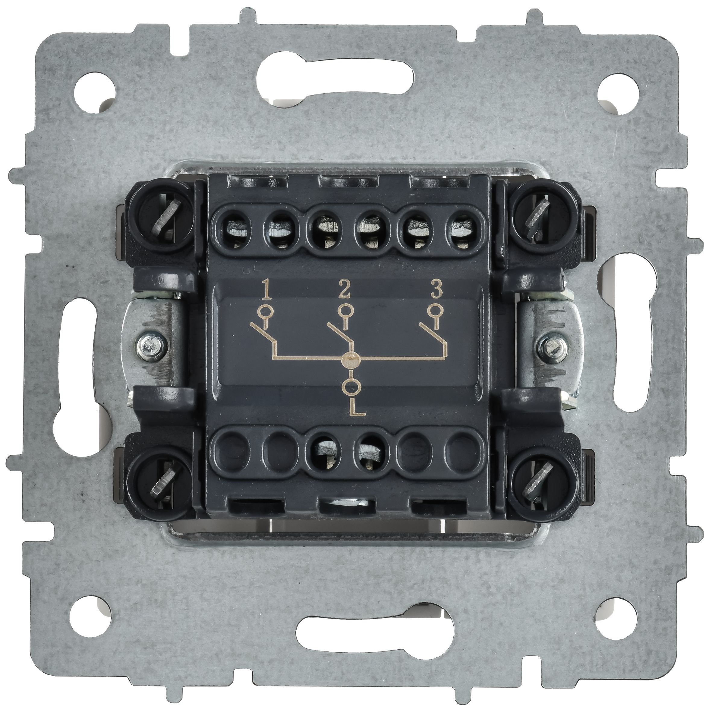 BRITE Выключатель 3-клавишный 10А ВС10-3-0-БрАБ арктический белый IEK