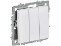 BRITE Выключатель 3-клавишный 10А ВС10-3-0-БрАБ арктический белый IEK