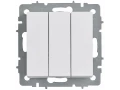 BRITE Выключатель 3-клавишный 10А ВС10-3-0-БрАБ арктический белый IEK