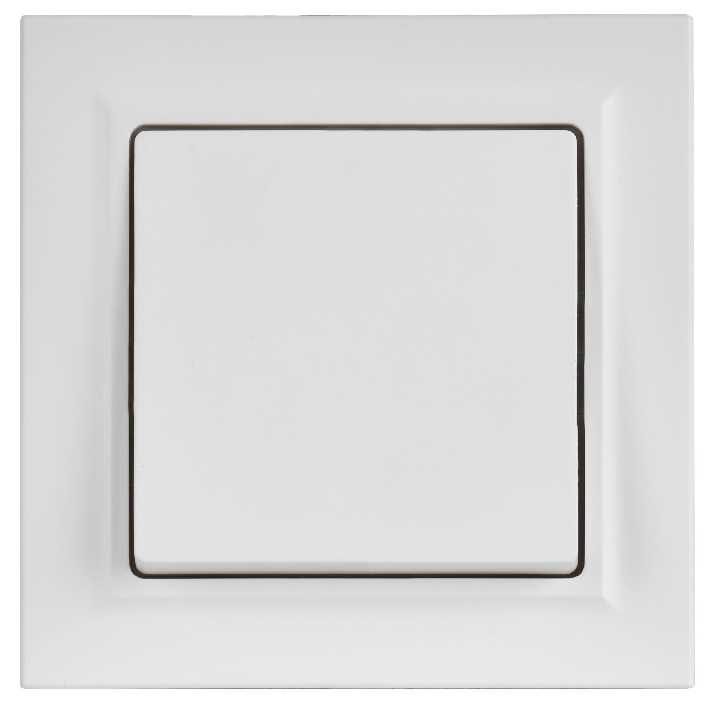 BRITE Выключатель 1-клавишный 10А в сборе ВСР10-1-0-БрАБ арктический белый IEK