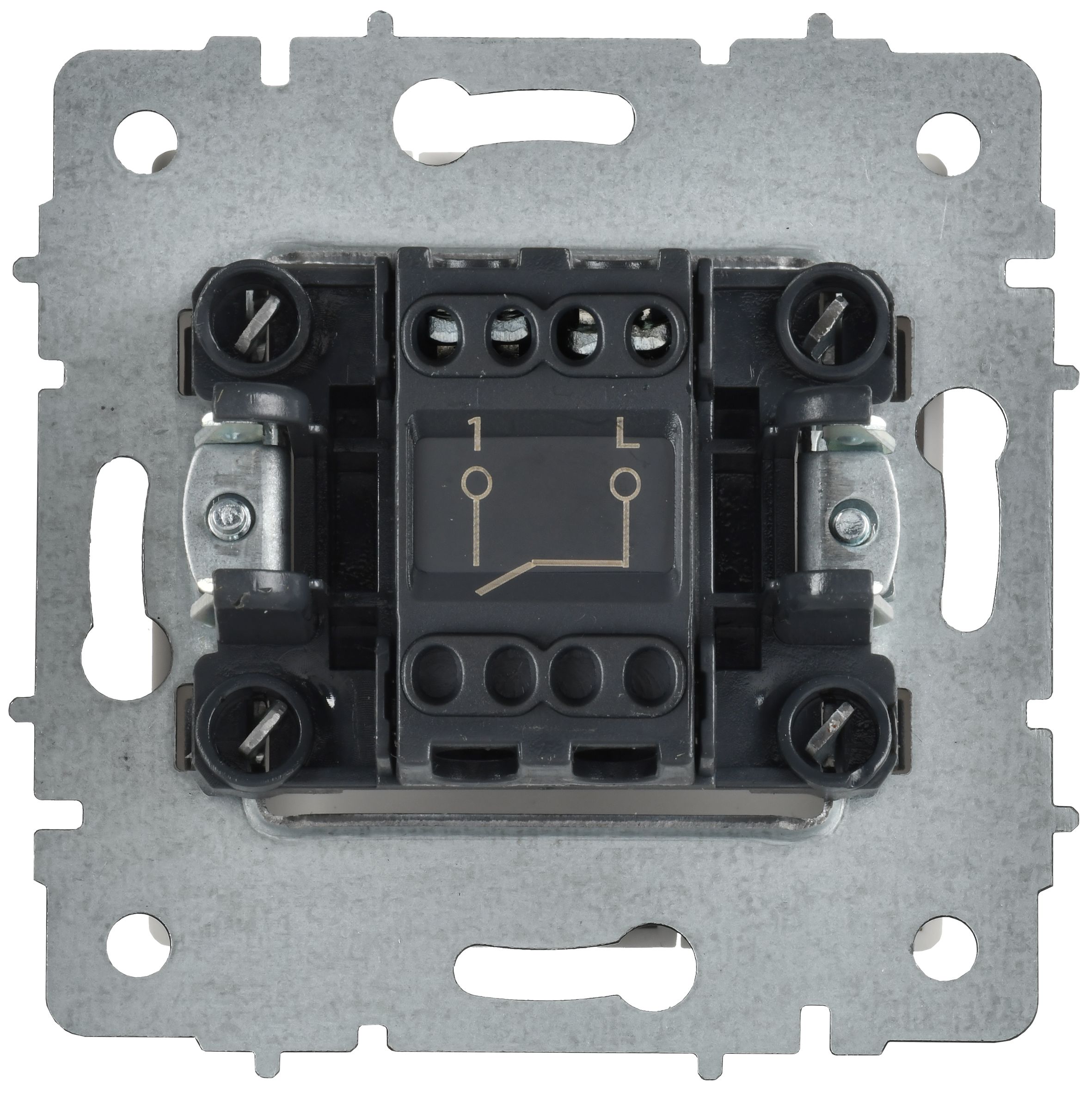 BRITE Выключатель 1-клавишный 10А ВС10-1-0-БрАБ арктический белый IEK