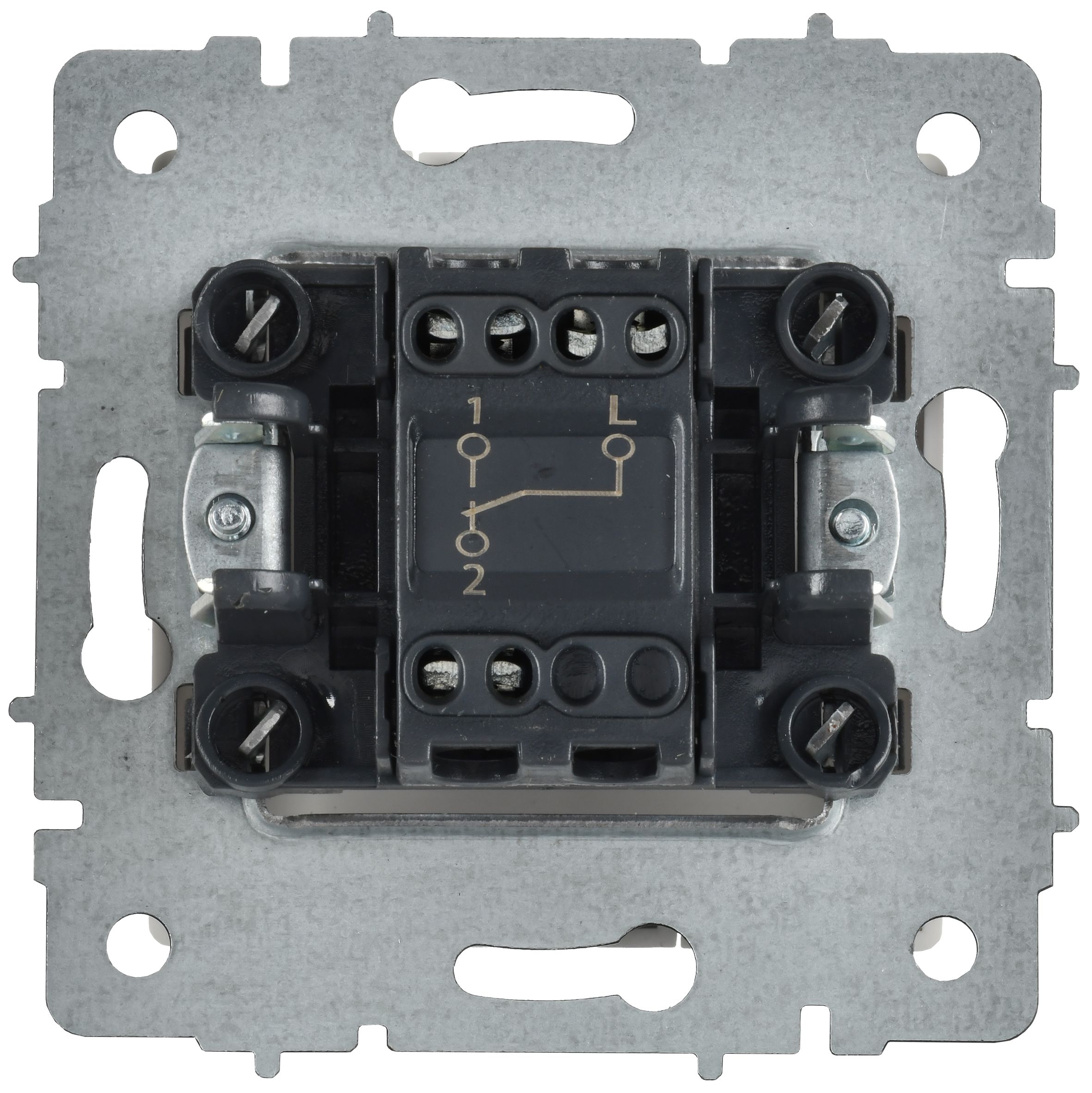 BRITE Выключатель 1-клавишный проходной 10А ВС10-1-6-БрАБ арктический белый IEK