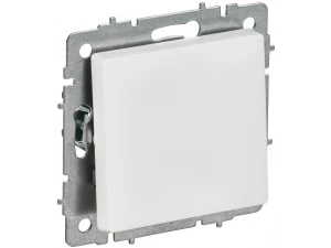 BRITE Выключатель 1-клавишный проходной 10А ВС10-1-6-БрАБ арктический белый IEK