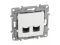 Розетка 2XRJ45 CAT6 UTP NILOE, белый /764574/