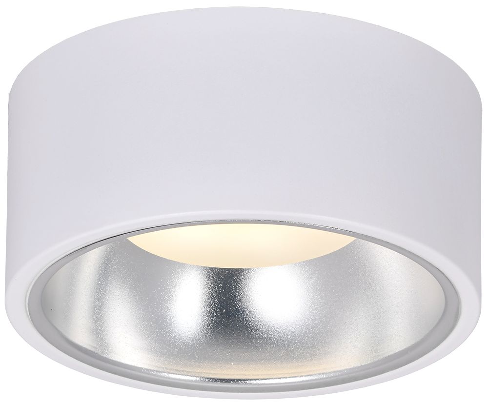 Светильник 4017 накладной потолочный под лампу GX53 белый/хром IEK
