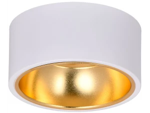 Светильник 4017 накладной потолочный под лампу GX53 белый/золото IEK