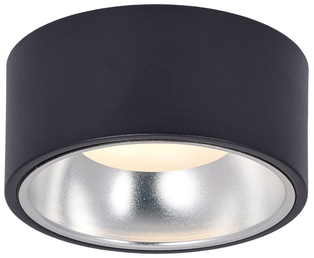 Светильник 4017 накладной потолочный под лампу GX53 черный/хром IEK