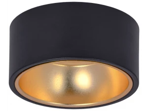 Светильник 4017 накладной потолочный под лампу GX53 черный/золото IEK