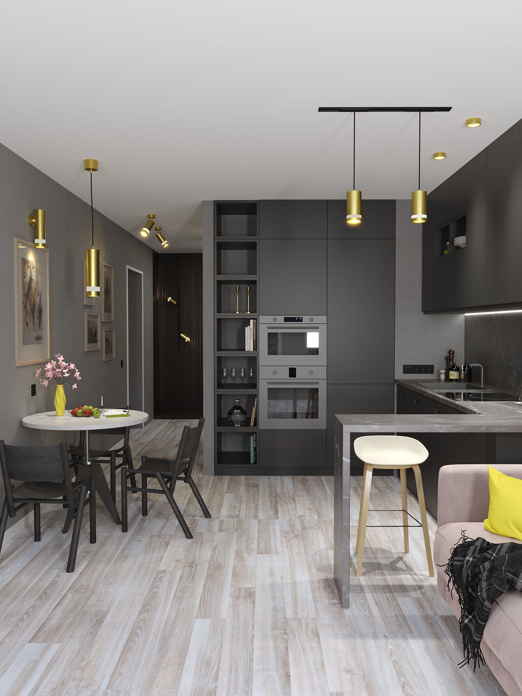 Светильник 4016 накладной потолочный под лампу GX53 золото IEK