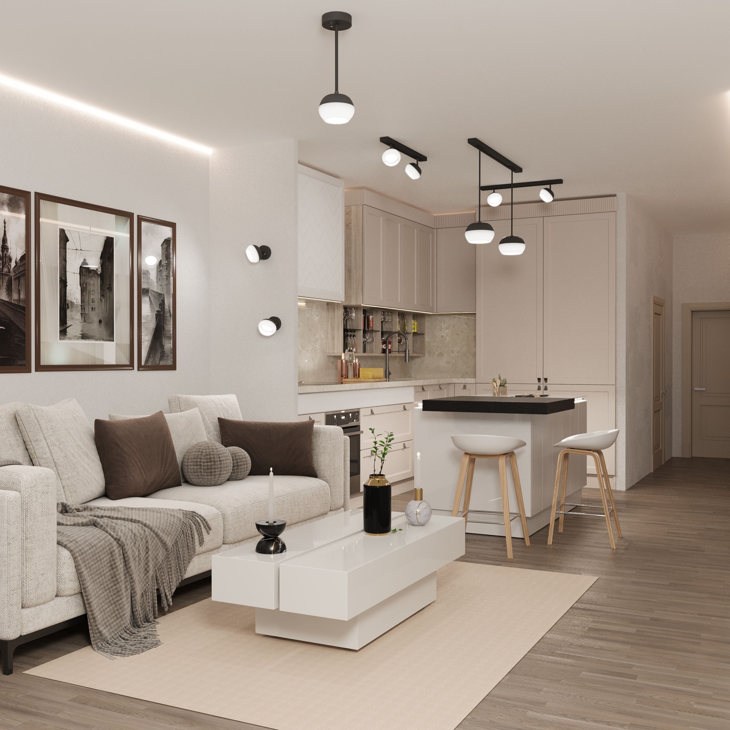 Светильник 4011 накладной настенно-потолочный под лампу GX53 черный IEK