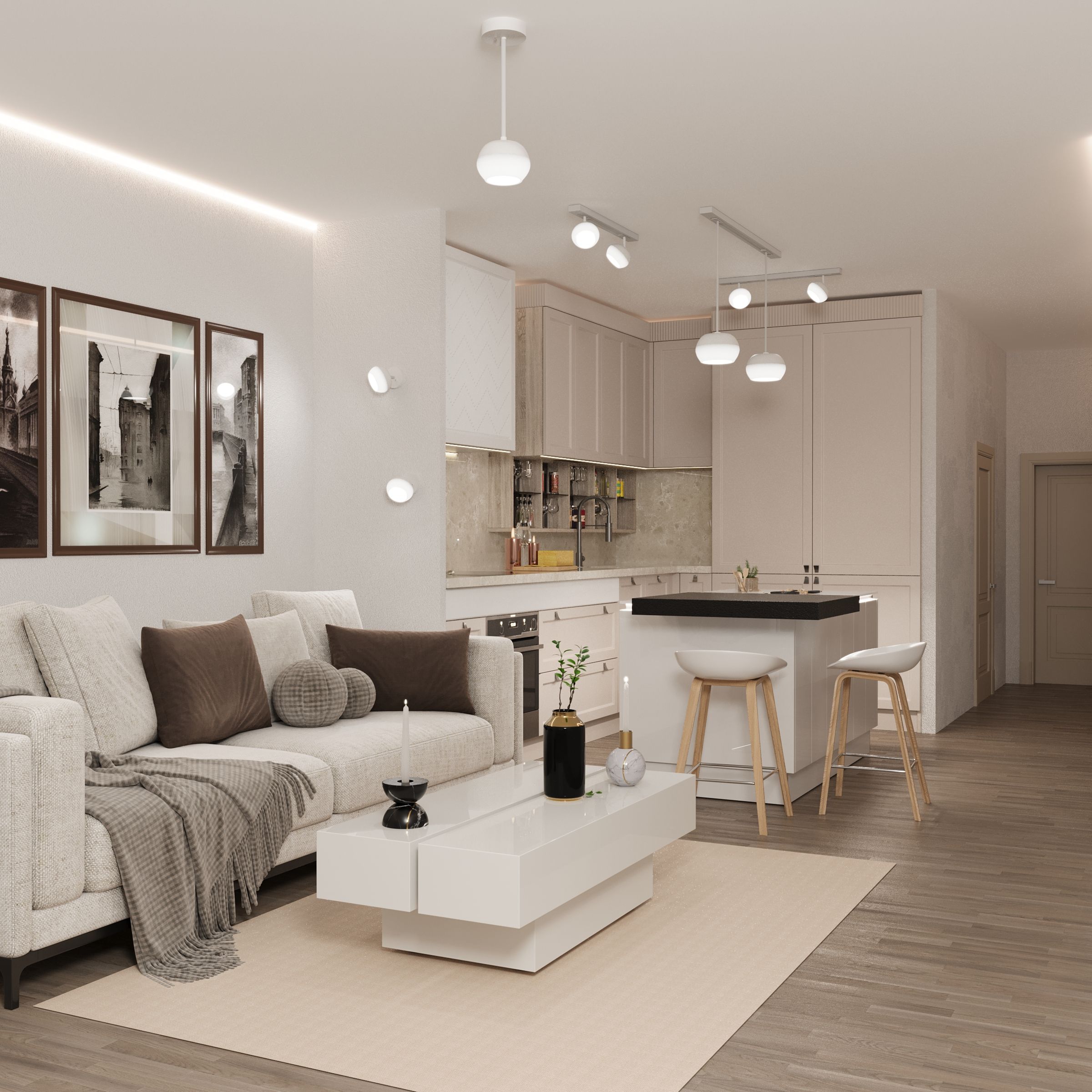 Светильник 4011 накладной настенно-потолочный под лампу GX53 белый IEK