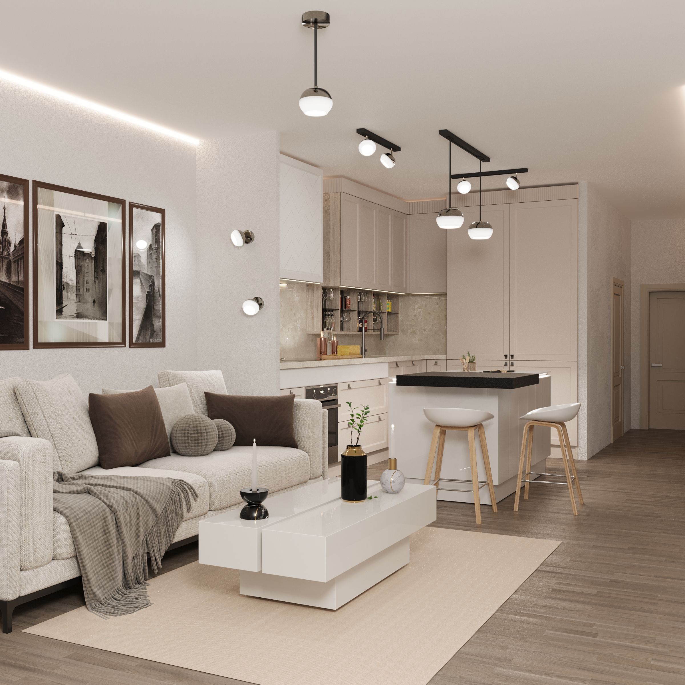 Светильник 4011 накладной настенно-потолочный под лампу GX53 хром IEK