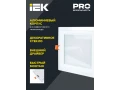 Светильник светодиодный ДВО 1624 со стеклом квадрат 12Вт 4000К IP20 IEK
