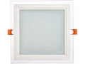 Светильник светодиодный ДВО 1625 со стеклом квадрат 18Вт 4000К IP20 IEK