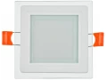 Светильник светодиодный ДВО 1623 со стеклом квадрат 6Вт 4000К IP20 IEK