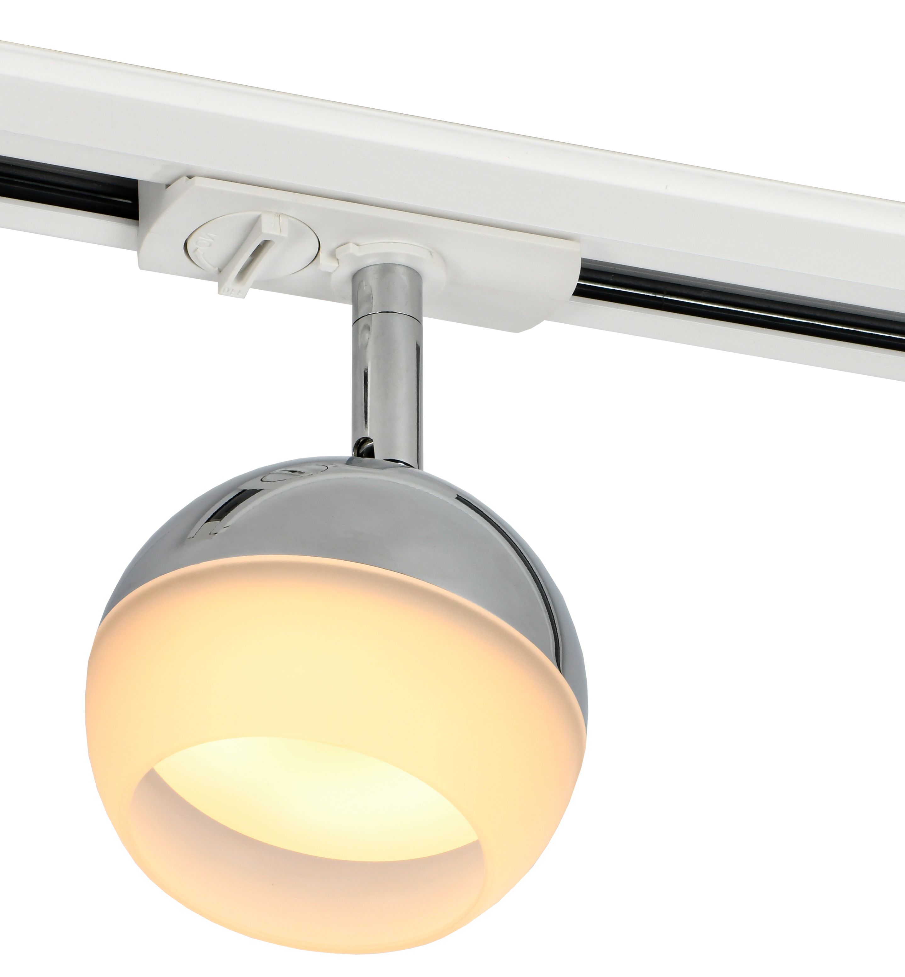 Светильник 4118 декоративный трековый поворотный под лампу GX53 хром IEK