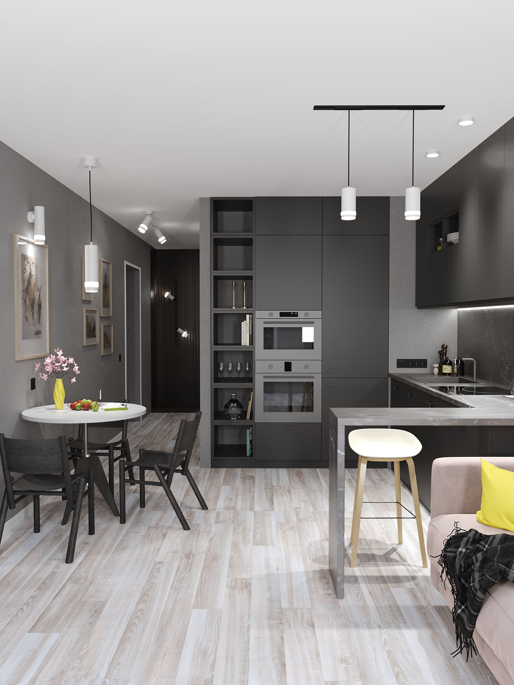 Светильник 4007 подвесной под лампу GU10 белый IEK