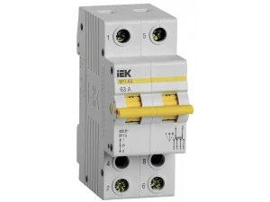 Выключатель-разъединитель трехпозиционный ВРТ-63 2P 63А ИЭК