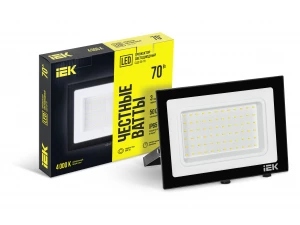 Прожектор светодиодный СДО 06-70 IP65 4000К черный IEK
