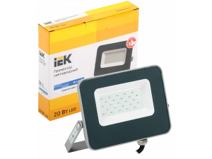 Прожектор светодиодный СДО 07-20B blue IP65 серый IEK