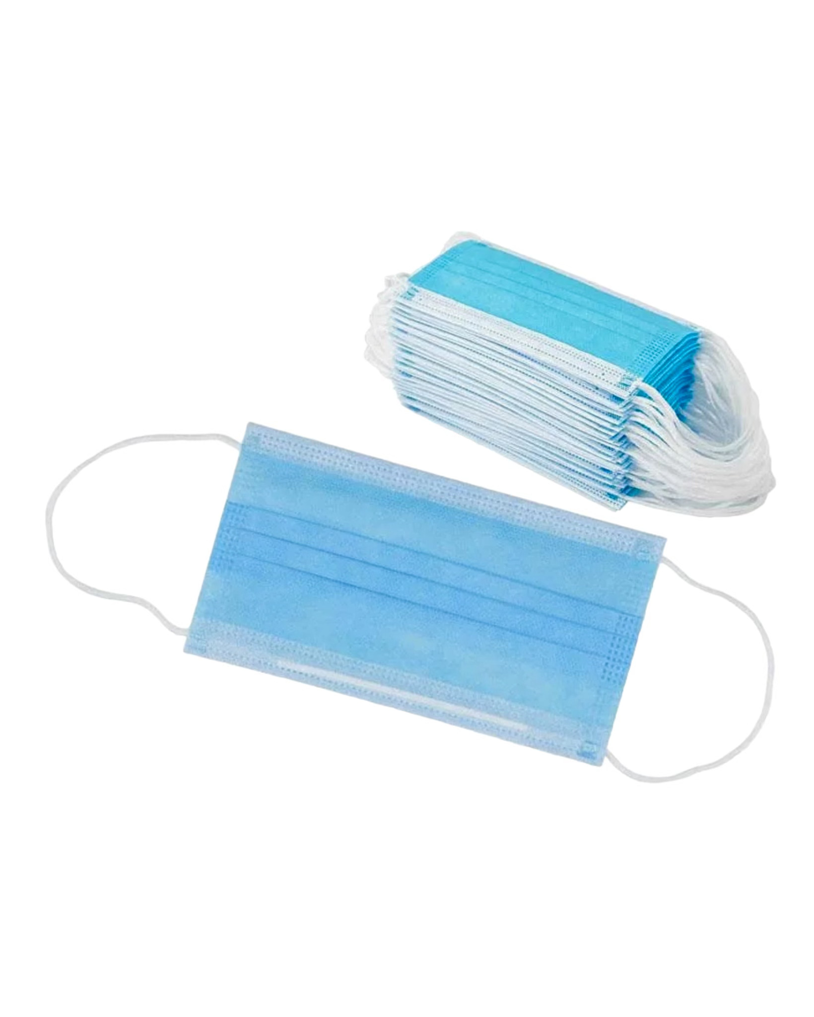 Маска медицинская на резинках, 3-х слойная