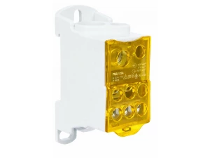 Блок распределительный РБД-125А на DIN-рейку желтый FIXEL