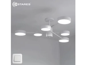 Люстра светодиодная управляемая MATEO 75W 6R-ON/OFF-915*250-WHITE/WHITE-220-IP20