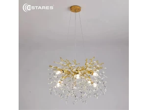 Люстра ROXANA 55 E14х8 R-600*1200-GOLD/CRYSTAL-220-IP20