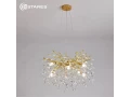 Люстра ROXANA 55 E14х8 R-600*1200-GOLD/CRYSTAL-220-IP20