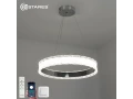 Люстра светодиодная управляемая VENERA 65W R-RC-485*1500-CHROME/CLEAR-220-IP20
