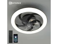 Люстра управляемая светодиодная с вентилятором FAN SIMPLE 65W+18W R-APP-480*125-BLACK/WHITE-220-IP20