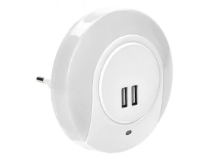 Светильник-ночник светодиодный 001 круг с USB разъемом и датчиком освещенности 220В IEK