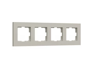 Рамка на 4 поста Slab /W0042917 (дымчатый софт)