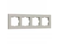 Рамка на 4 поста Slab /W0042917 (дымчатый софт)