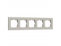 Рамка на 5 постов Slab /W0052917 (дымчатый софт)