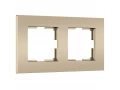 Рамка на 2 поста Slab /W0022911 (шампань софт)