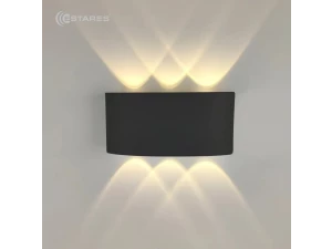 Светильник светодиодный, бра LINZA SIX 6W R-170-WW-BLACK-220-IP54