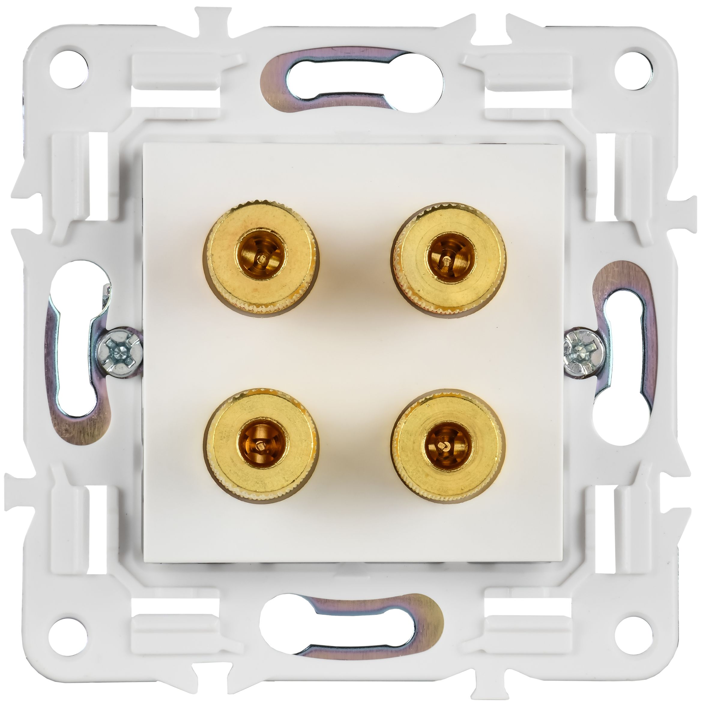 SKANDY Аудиорозетка 4-местная SK-A01W арктический белый IEK