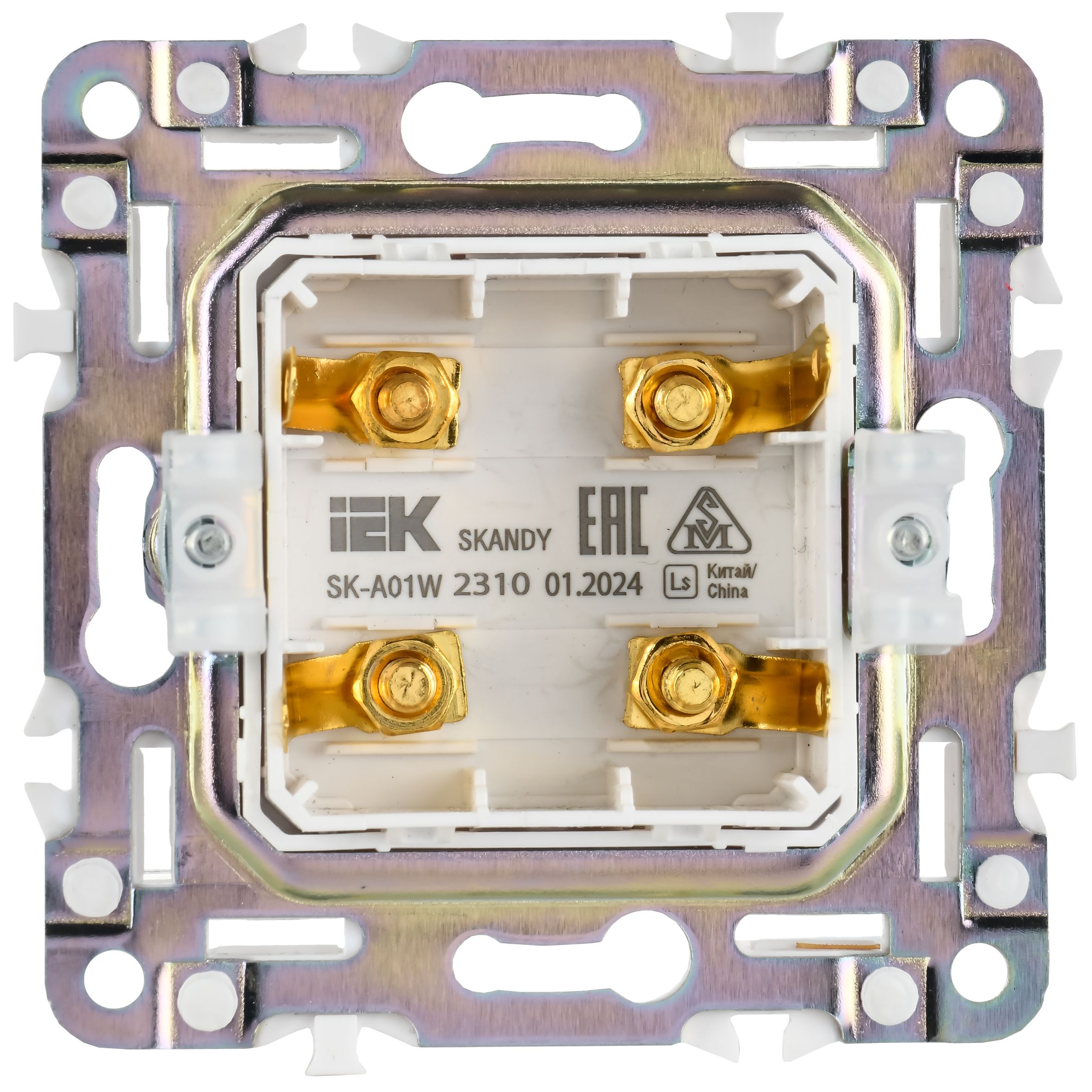 SKANDY Аудиорозетка 4-местная SK-A01W арктический белый IEK